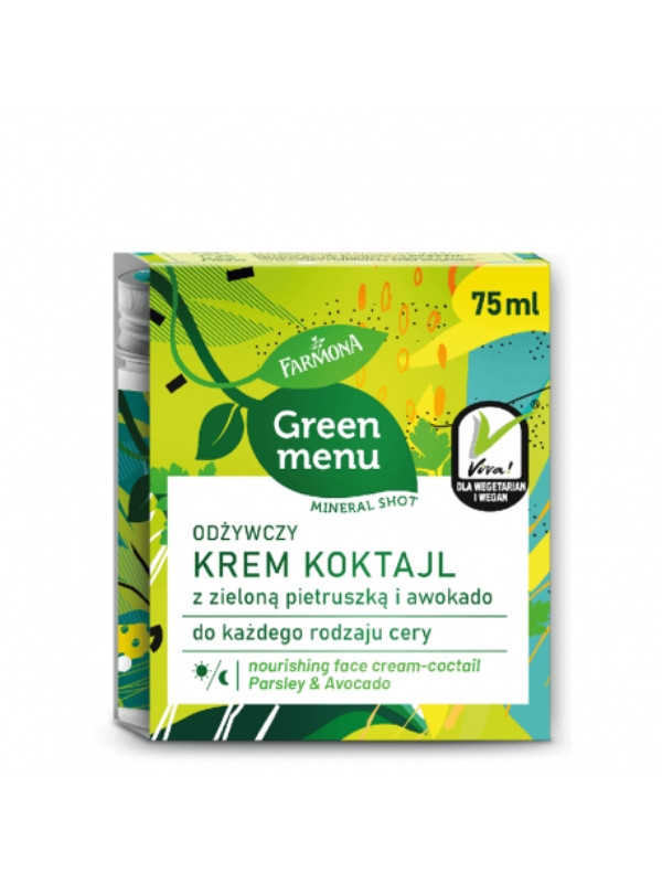 Farmona Green Menu Gezichtscreme met groene peterselie en avocado 75 ml