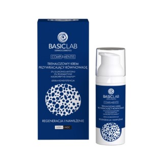 BasicLab Complementis Trehalose Face Cream Rebalancing 3% Gluconolactone with Light Consistency 50 ml