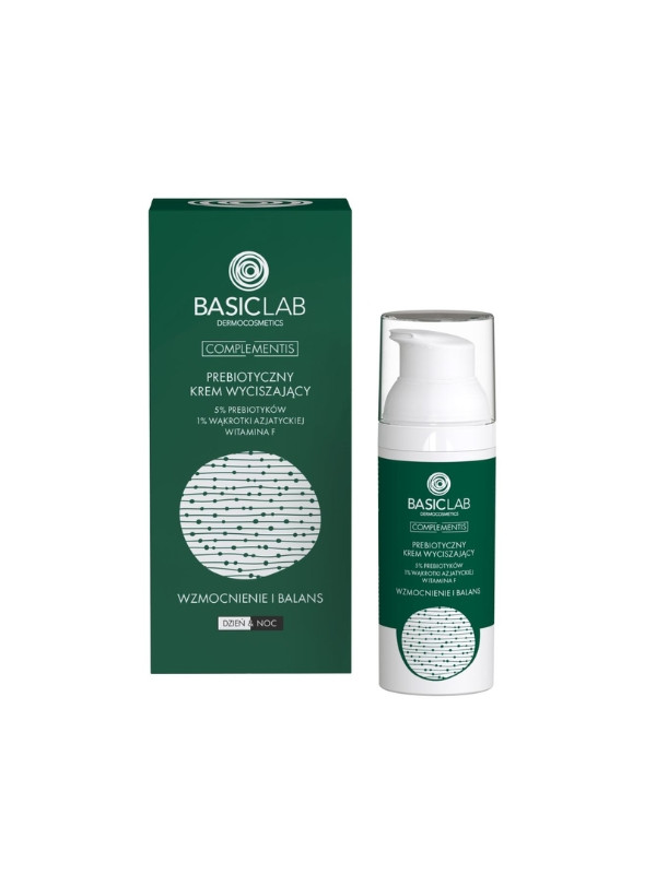 BasicLab Complementis Prebiotic Calming Face Cream 5 % Prebiotics, 1% Centella Asian and Vitamin F 50 ml