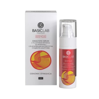 BasicLab Esteticus emulsie Serum met 1% pure Retinol, 5 % Vitamine C 30 ml