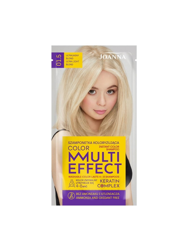 Joanna Multi Effect Color Coloring haarshampoo /01, 5 / Ultra helder Blond