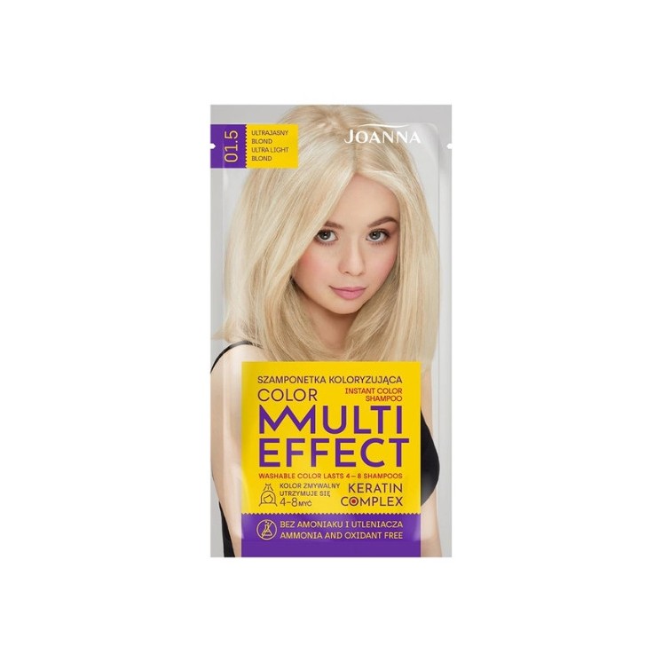 Joanna Multi Effect Color Coloring haarshampoo /01, 5 / Ultra helder Blond