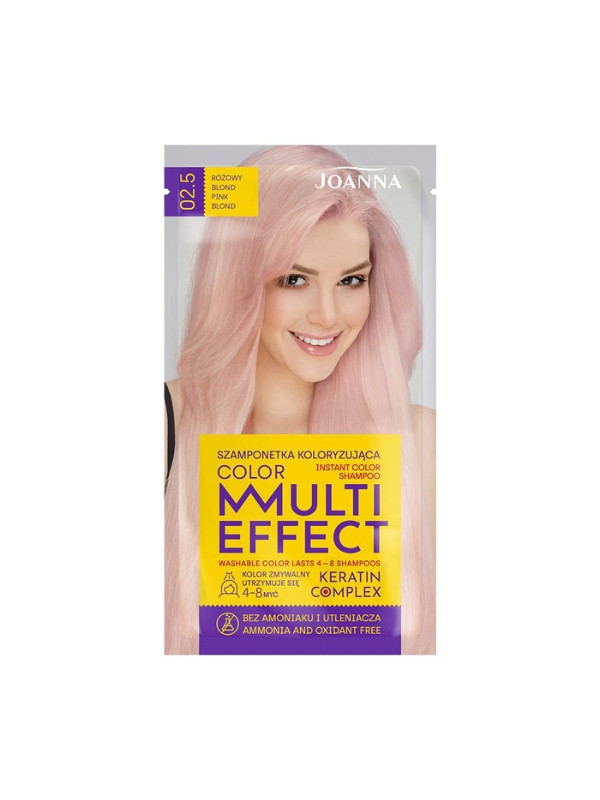 Joanna Multi Effect Color Coloring haarshampoo /02, 5 / Roze Blond