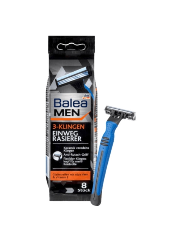 Balea Men Disposable Razors with three blades 8 pieces