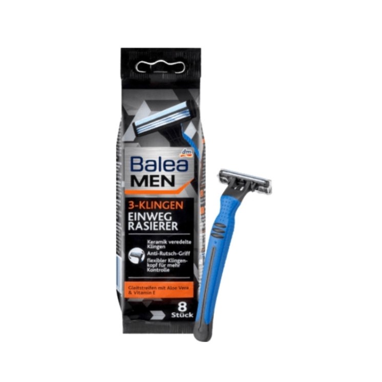 Balea Men Disposable Razors with three blades 8 pieces