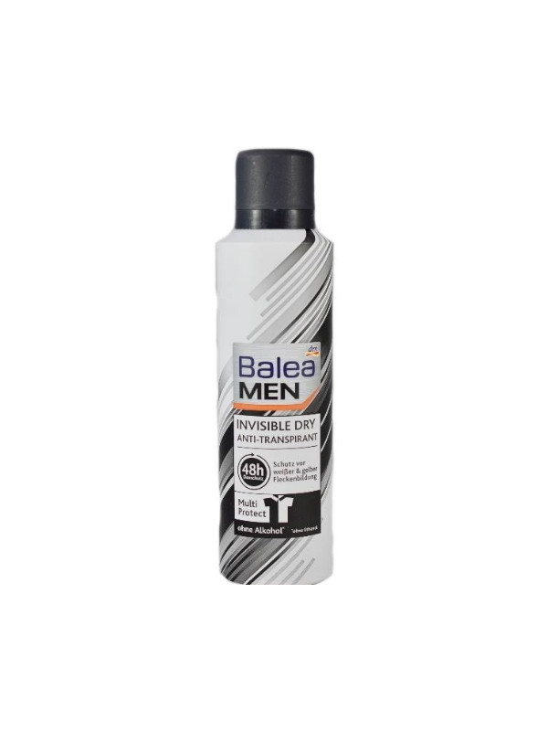 Balea Men Deodorantspray voor mannen Invisible Dry 200 ml