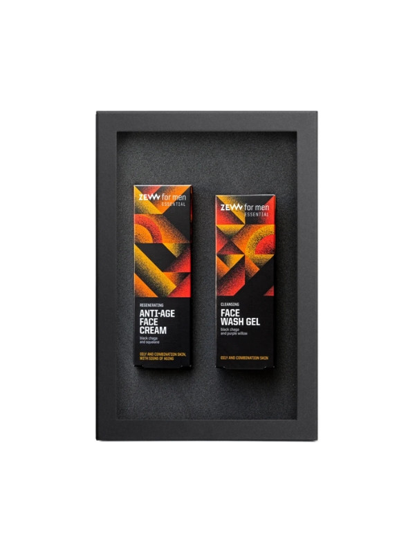 Zew for Men Essential pakket voor mannen: Anti-Age gezichtscrème + Face wash gel