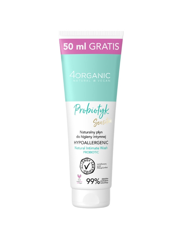 4Organic natuurlijke Intieme hygiëne vloeistof Probiotisch 250 ml