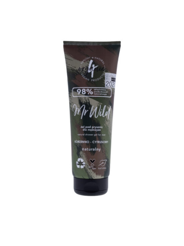 4Organic Mr Wild natuurlijke Douchegel voor mannen kruidig-citrus 250 ml