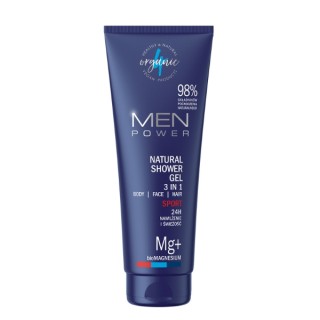 4Organic Men Power natural shower gel for men 3in1 Sport 250 ml