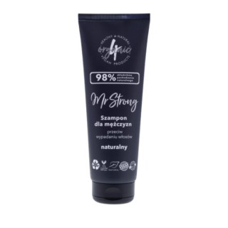 4Organic Mr Strong natuurlijke shampoo tegen haaruitval voor mannen Patchouli en Sandelhout 250 ml