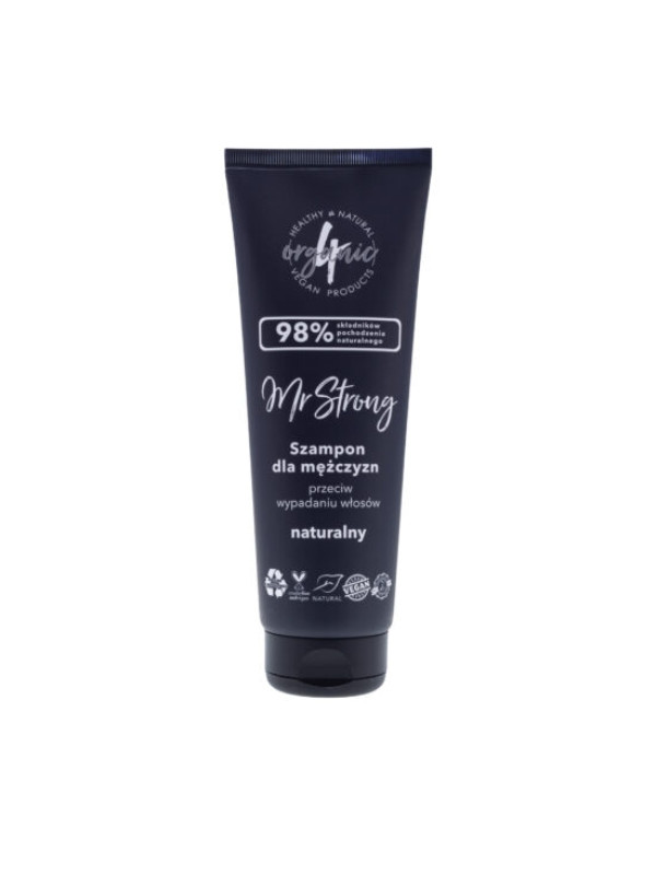 4Organic Mr Strong natuurlijke shampoo tegen haaruitval voor mannen Patchouli en Sandelhout 250 ml