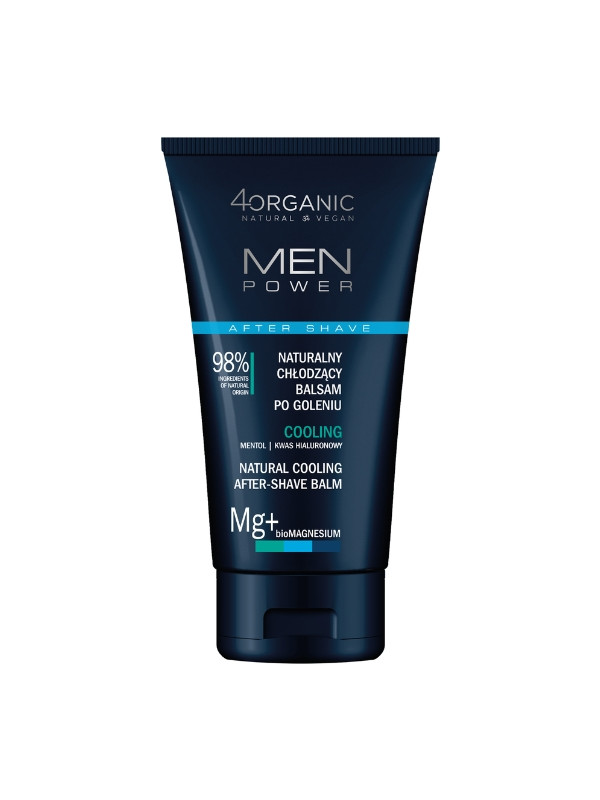 4Organic Men Power natural aftershave balm for men Cooling 150 ml