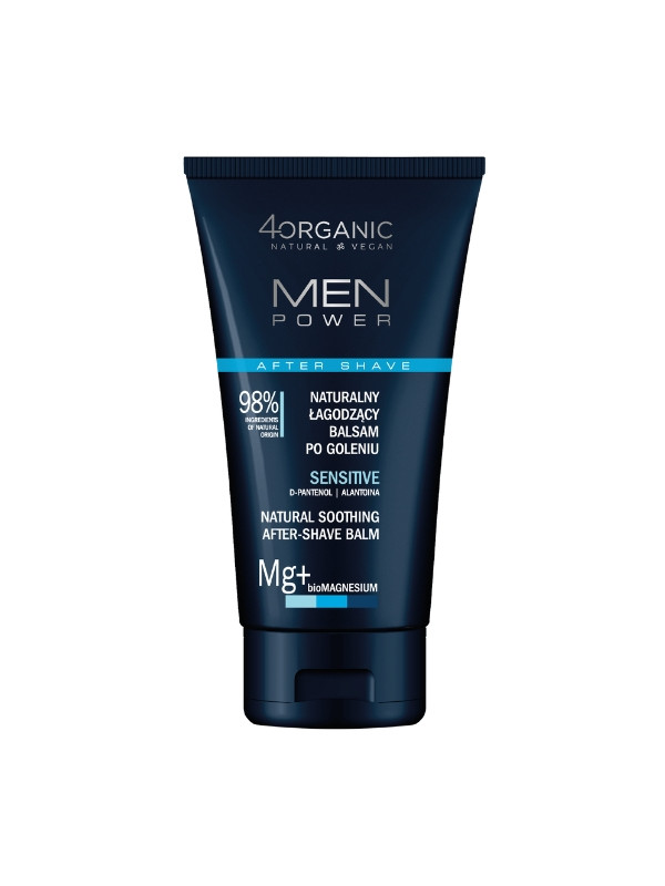 4Organic Men Power natuurlijke aftershavebalsem voor mannen Sensitive 150 ml