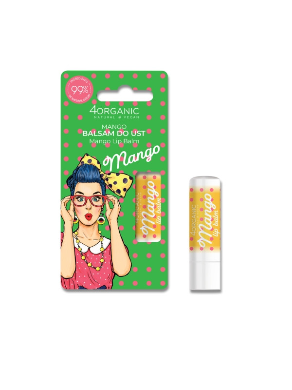 4Organic Pin-up Girl Natuurlijke Mango Lippenbalsem 5 gr