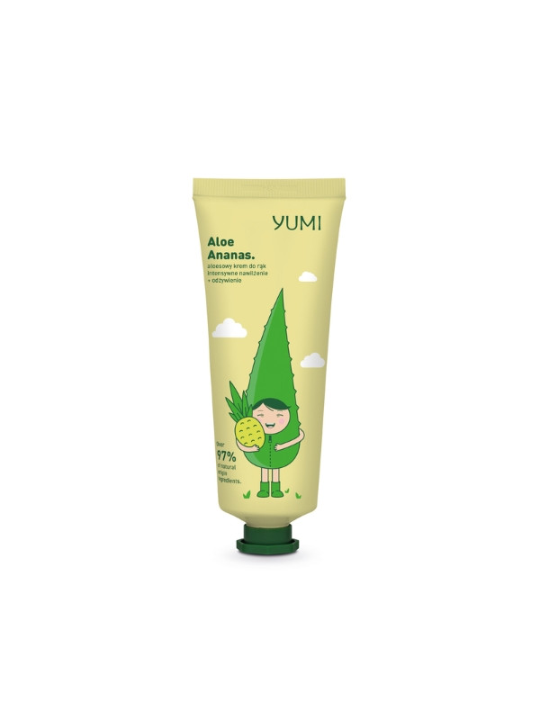 Yumi aloë handcrème intensief hydraterende Aloe Ananas 75 ml