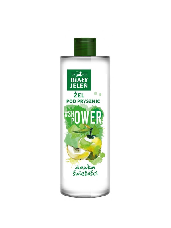 White Jeleń Shower Power Apple shower gel 400 ml