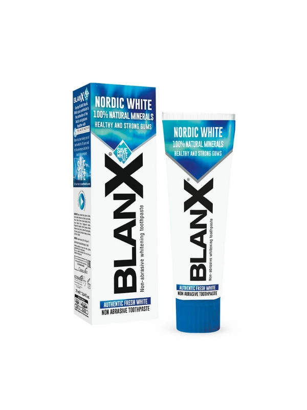 BlanX Nordic White niet-schurende tandpasta 75 ml