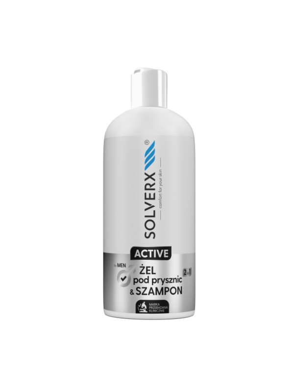 Solverx for Men Active 2in1 Gel & Shampoo voor mannen met huidstimulerende werking 400 ml