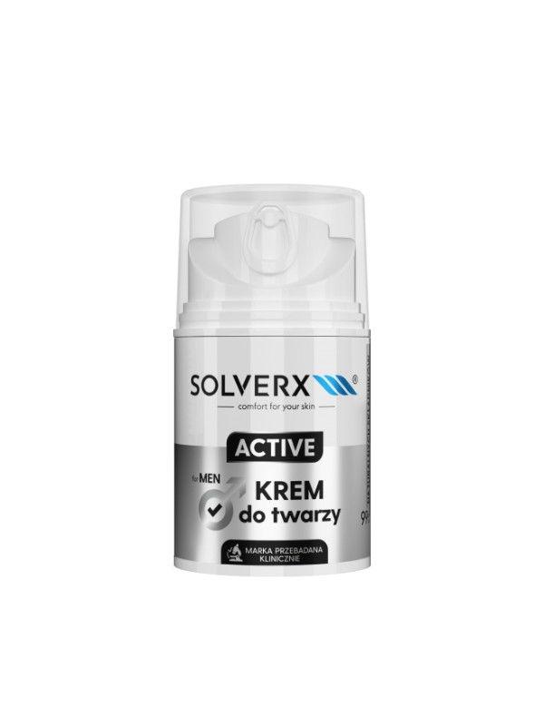 Solverx for Men Active Gezichtscreme voor mannen met huidstimulerende werking 50 ml