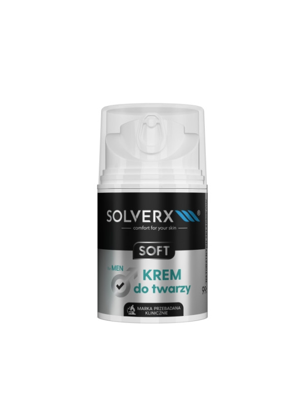 Solverx for Men Soft Gezichtscreme voor mannen voor de gevoelige huid 50 ml