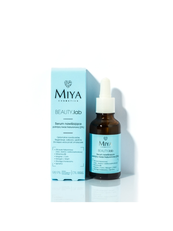 Miya Cosmetics BEAUTY .Lab Hydraterend Serum met drievoudig hyaluronzuur 2% 30ml