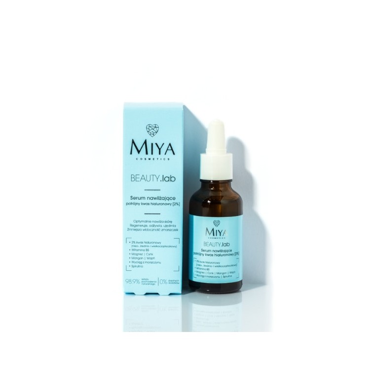 Miya Cosmetics BEAUTY .Lab Hydraterend Serum met drievoudig hyaluronzuur 2% 30ml