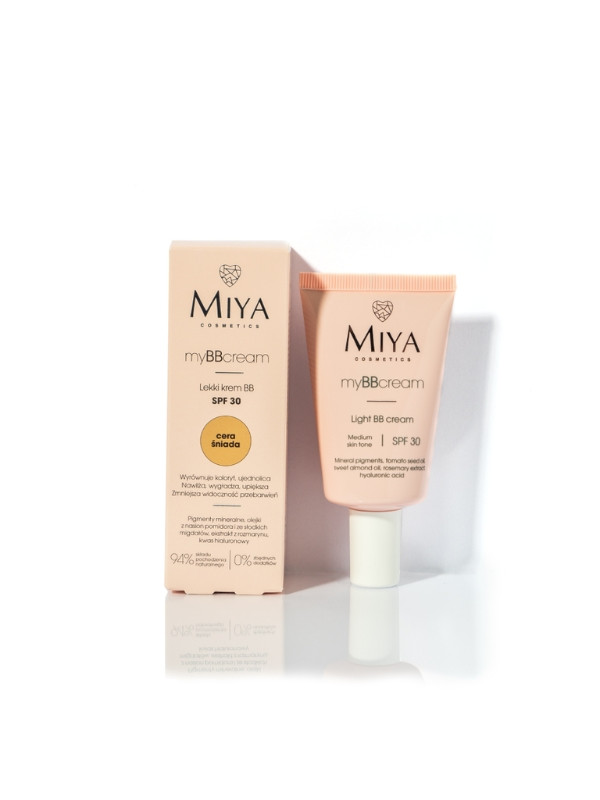 Miya Cosmetics myBBcream lichte gezichtscrème BB SPF30 donkere huid 40 ml