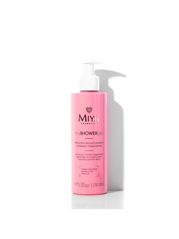 Miya Cosmetics mySHOWERgel natuurlijke Douchegel met Macadamia Olie 190 ml