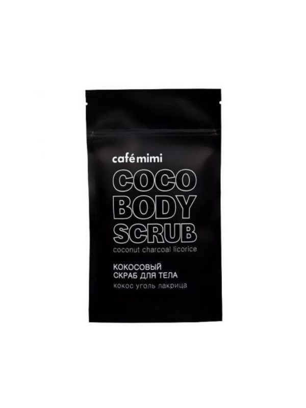 Cafe Mimi Body Scrub Coconut, Coal and Licorice 150 g