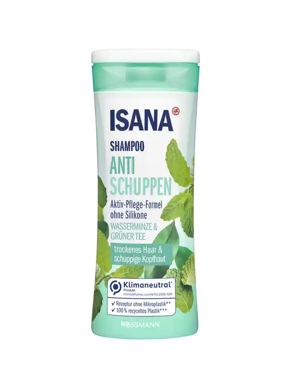 Isana Anti-dandruff shampoo with water mint and green tea 300 ml