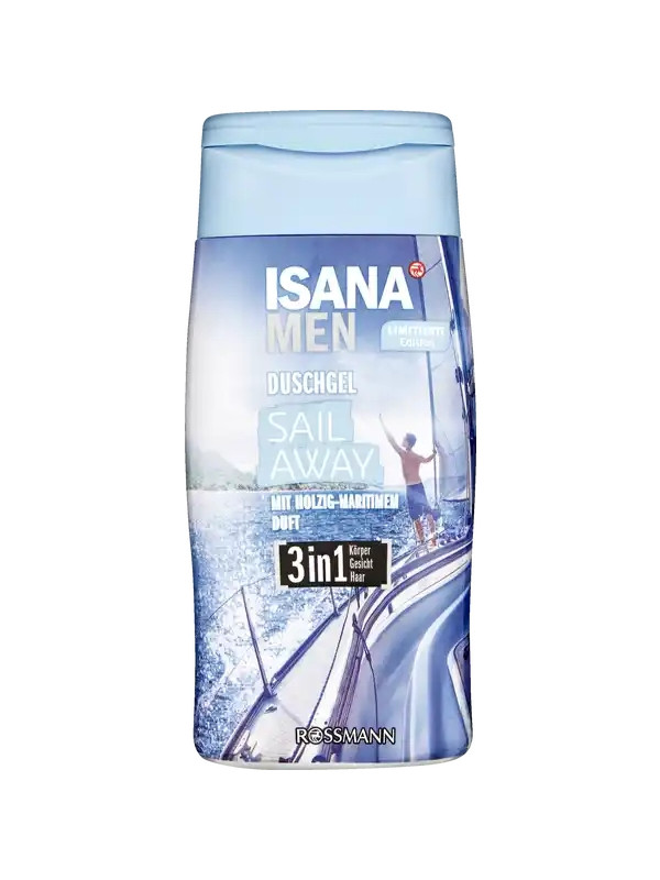 Isana Men Shower gel for men 3in1 Sail Away 300 ml