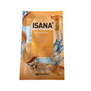 Isana Vitamin C & Koffein face sheet masker 1 stuk