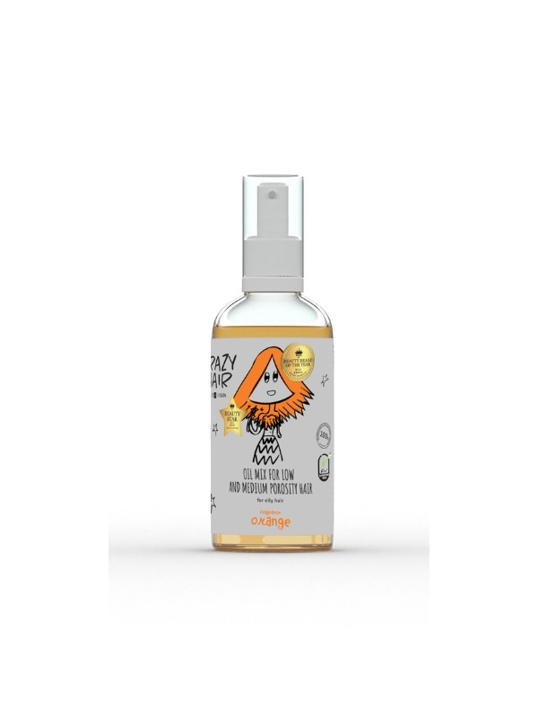 HiSkin Crazy Hair Oil Mix voor medium en laag poreus haar met de geur van Sinaasappel 30 ml