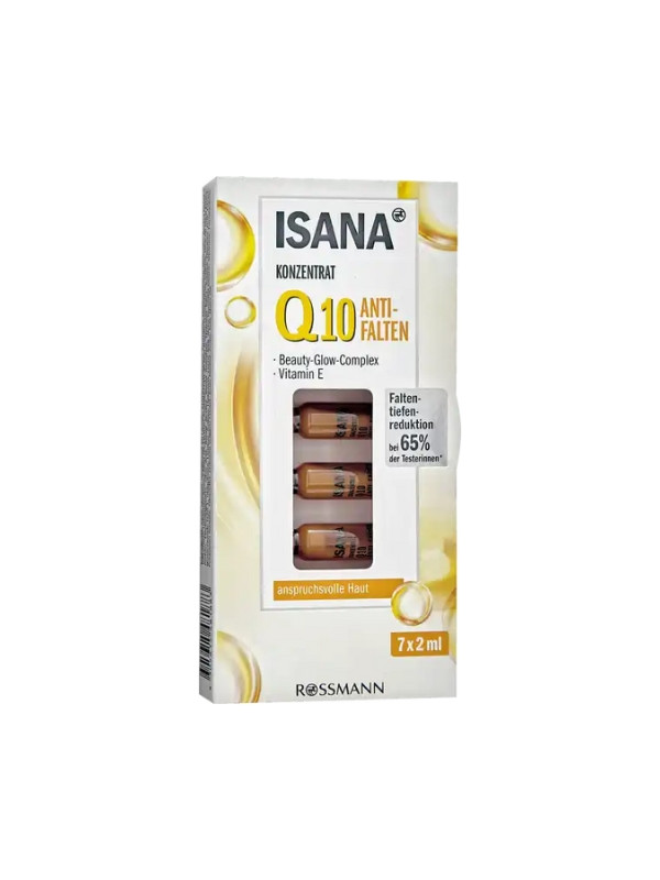 Isana Q10 Anti-rimpel gezichtsconcentraat in ampullen 7 x 2 ml