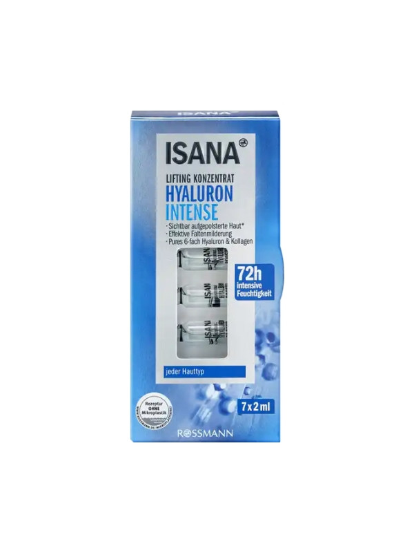 Isana lifting face concentraat in ampullen Hyaluron Intense 7 x 2 ml