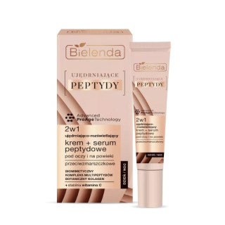 Bielenda Ujędrniające Peptydy Eye and eyelid cream- serum 2in1 firming and brightening 15 ml