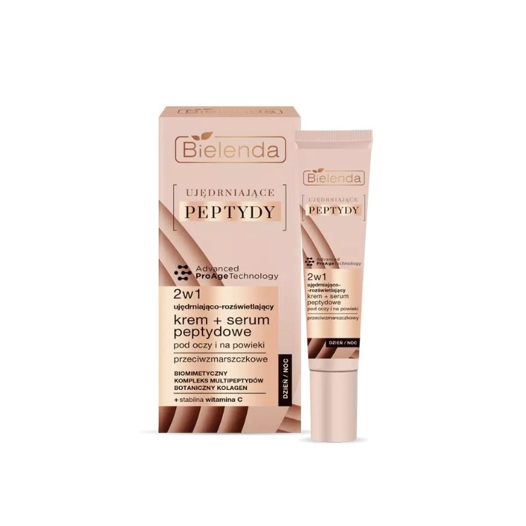 Bielenda Ujędrniające Peptydy Eye and eyelid cream- serum 2in1 firming and brightening 15 ml