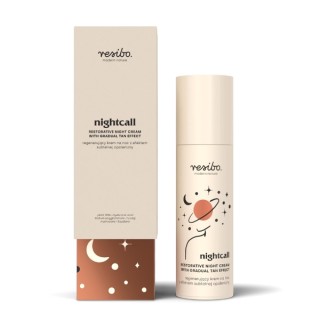 Resibo Nightcall regenererende gezichtscrème voor de nacht met het effect van een subtiele bruine kleur 50 ml