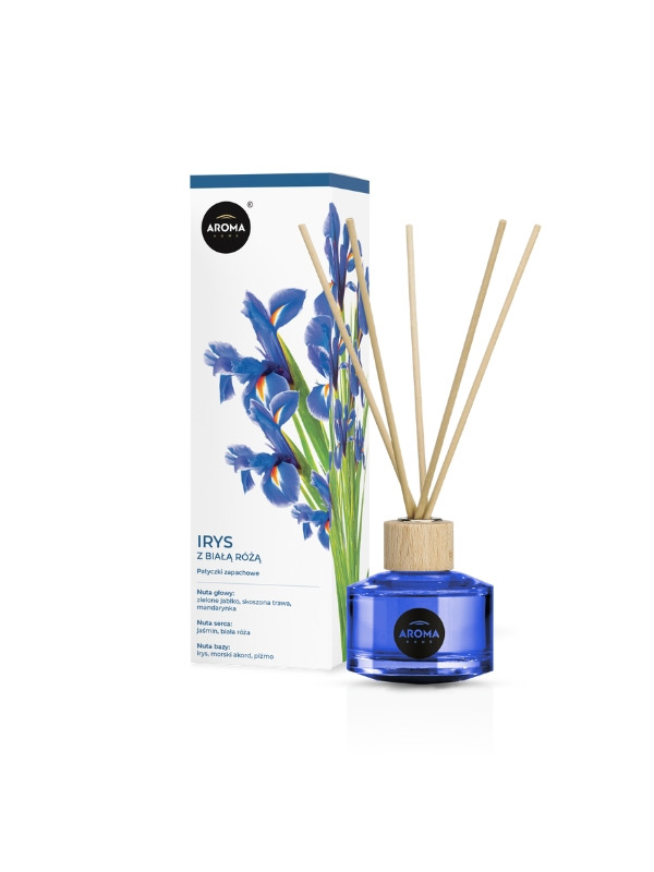 Aroma Home Iris met Witte Roos geurstokjes 50 ml