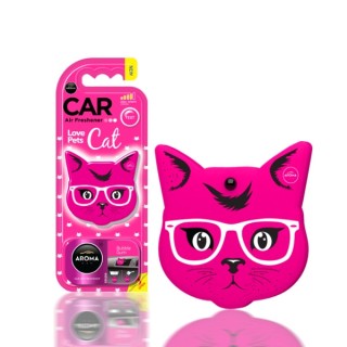 Aroma Car Cat Pink Blossom autogeurhanger, 1 stuk