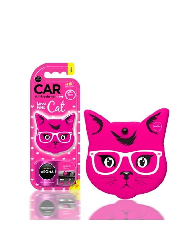 Aroma Car Cat Pink Blossom autogeurhanger, 1 stuk