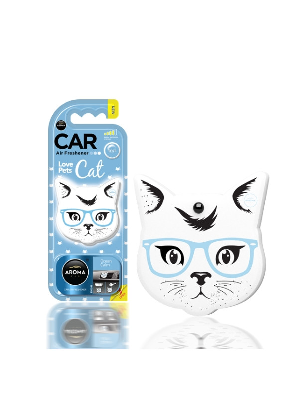 Aroma Car Cat Ocean Calm autogeurhanger, 1 stuk