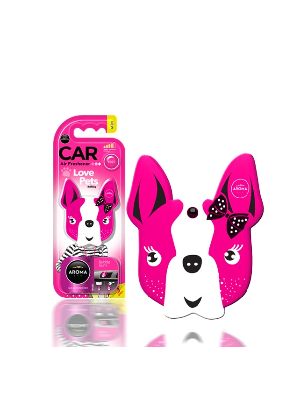 Aroma Car Dog Pink Blossom Autoduftanhänger, 1 Stück