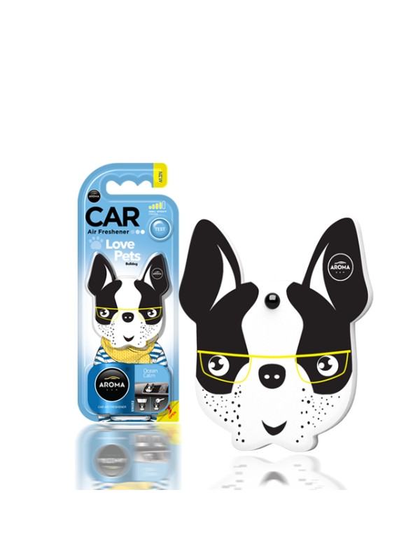 Aroma Car Dog Ocean Calm car scent pendant, 1 piece