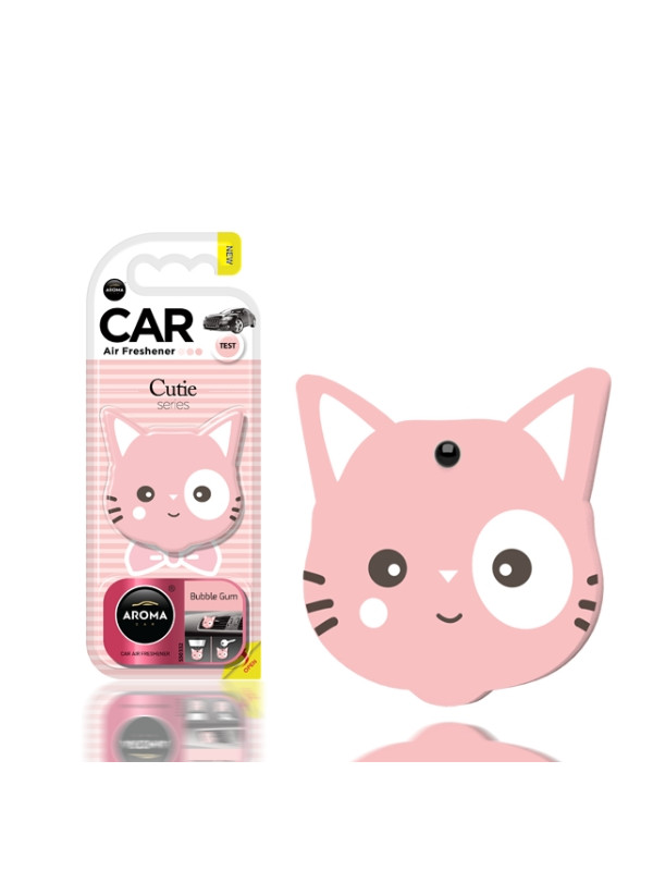 Aroma Car Cutie Cat Bubble Gum autogeurhanger, 1 stuk