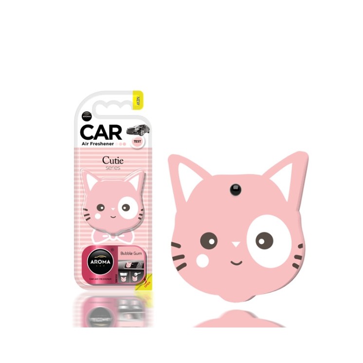 Aroma Car Cutie Cat Bubble Gum car scent pendant, 1 piece