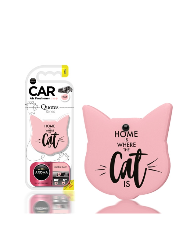 Aroma Car Quotes Cat Car scent pendant Bubble Gum 1 piece