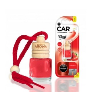 Aroma Car Wood Auto luchtverfrisser Strawberry 6 ml