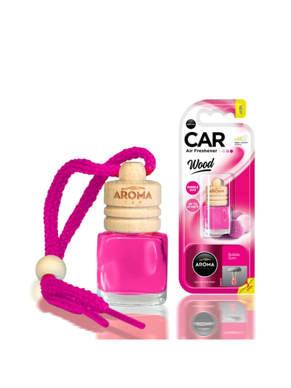 Aroma Car Wood Auto luchtverfrisser Bubble Gum 6 ml